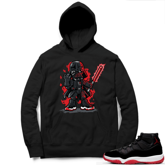 Jordan 11 Bred Hoodies black - Vader Toon