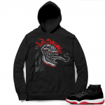 Jordan 11 Bred Hoodies black - Venom