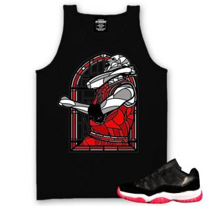 Jordan 11 Bred Low matching Tank Tee |MJ Stained Glass Tank Black | Streetwear Online