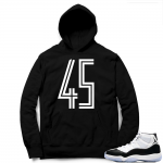 Jordan 11 Concord | 45 | Black Hoodie