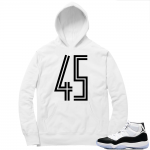 Jordan 11 Concord | 45 | White Hoodie