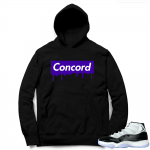 Jordan 11 Concord | Concord Drip | Black Hoodie