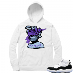 Concord 11 | Drip too Hard | White Hoodie