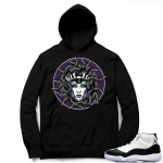 Jordan 11 Concord | Medusa | Black Hoodie