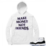 Concord 11 | Money Not Friends | White Hoodie