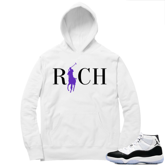 Concord 11 | Country Club Rich | White Hoodie