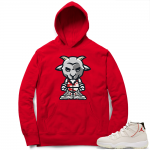 Jordan 11 Platinum Tint Goat Hoodie | Red Hoodie