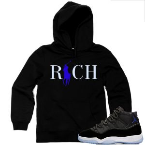 Match Jordan 11 Space Jam | Country Club Rich | Black Hoodie