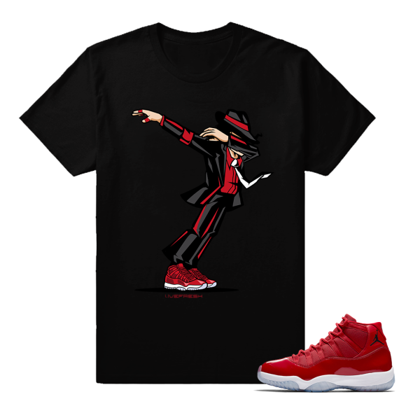 Jordan 11 Win Like 96 Gym Red Sneaker tees Black Dabin MJ