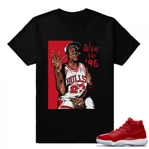 Jordan 11 Win Like 96 Gym Red Sneaker tees Black Win Like 96