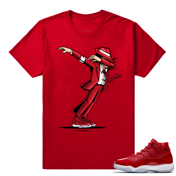 Jordan 11 Win Like 96 Gym Red Sneaker tees Dabbin MJ