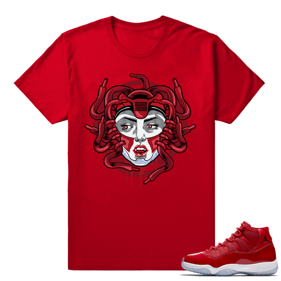 Jordan 11 Win Like 96 Gym Red Sneaker tees Medusa 11s