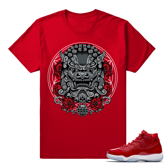 Jordan 11 Win Like 96 Gym Red Sneaker tees Red Imperial Lion