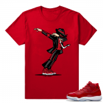 Jordan 11 Win Like 96 Gym Red T shirt Dabbin MJ