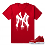 Jordan 11 Win Like 96 Sneaker Tees Red Ny Drip White