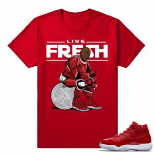 Jordan 11 Win Like 96 T shirt Red MJ Trooper 11