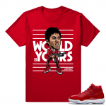 Jordan 11 Win Like 96 T shirt Red Montana Fresh