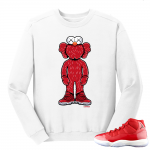 Jordan 11 Win like 96 Gym Red Elmo White Crewneck Sweater