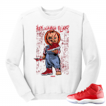 Jordan 11 Win like 96 Gym Red Wanna Play White Crewneck Sweater