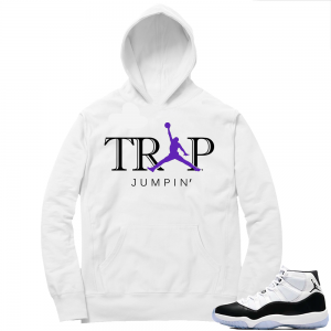 Concord 11 | Trap Jumpin | White Hoodie