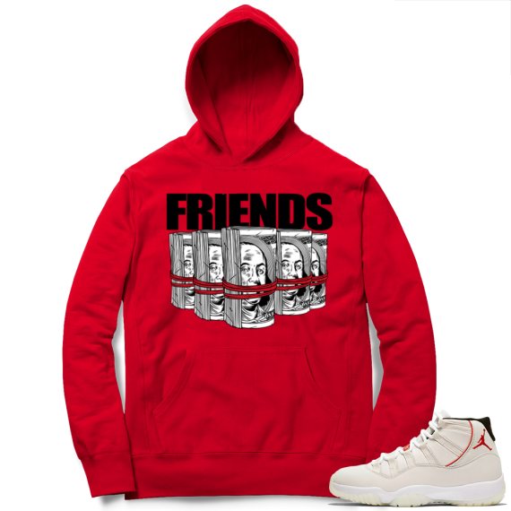 Jordan 11 hoodies Platinum Tint 11 | Friends | Red Hoodie