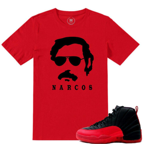 Match Flu Game 12 Jordan Retros | Narcos | Red T shirt