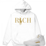 Match OVO 12 Jordan Retro | Country Club Rich | White Hoodie