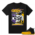 University Gold 12s shirts - Black - Black Mamba Tribute