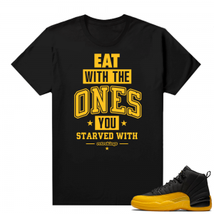 University Gold 12s shirts - Black - Day Ones Eat