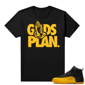 University Gold 12s shirts - Black - Gods Plan