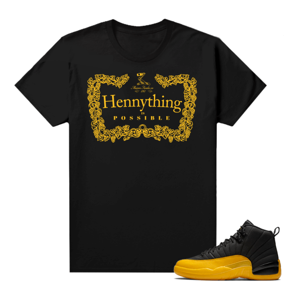 University Gold 12s shirts - Black - Hennything