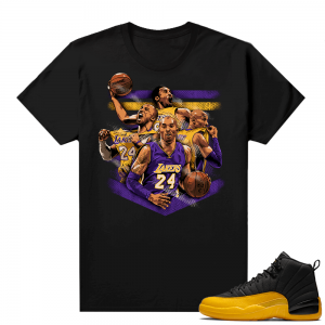 University Gold 12s shirts - Black - Kobe Tribute