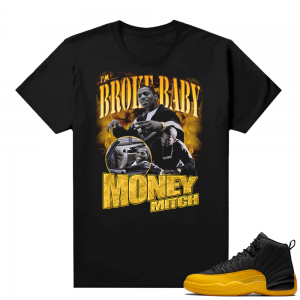 University Gold 12s shirts - Black - Money Mitch Vintage Movie