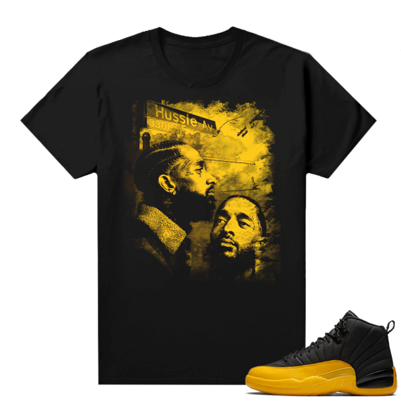 University Gold 12s shirts - Black - Nipsey Canvas