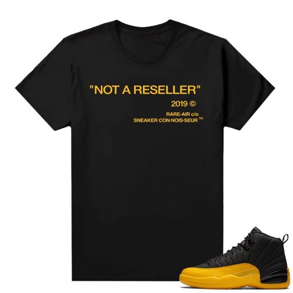 University Gold 12s sneaker shirts - Black - Not A Reseller