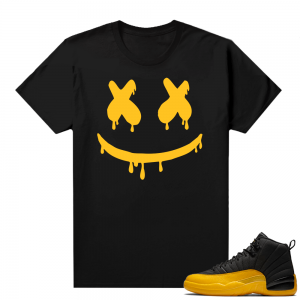 University Gold 12s shirts - Black - Smiley Drip