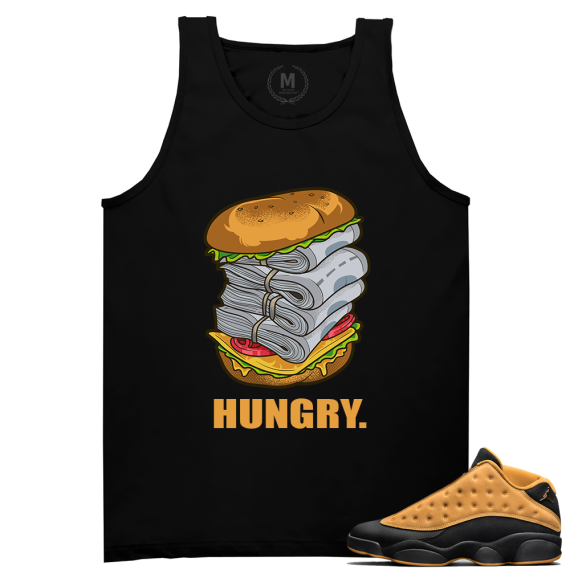 Match Air Jordan 13 Chutney | Hungry | Black Tank Tee