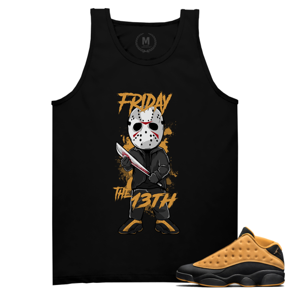 Match Air Jordan 13 Chutney | Friday the 13th | Black Tank Tee