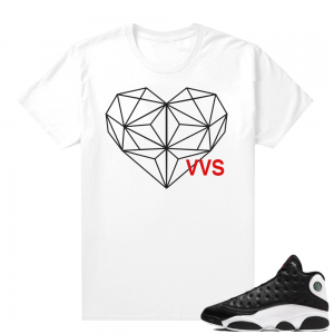 Reverse He Got Game Jordan 13 shirt White - VVS Heart Diamond