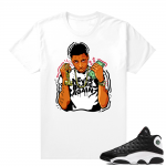 Reverse He Got Game Jordan 13 shirt White - Young Boy