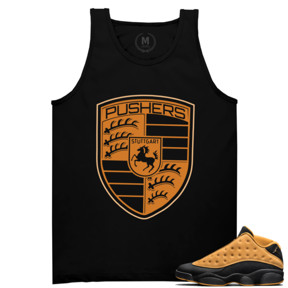 Match Air Jordan 13 Chutney | Pushers | Black Tank Tee