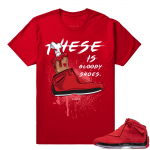 Jordan 18 Toro matching Red Sneaker shirts  Bloody Shoes  Red T shirt