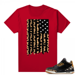 Animal Instinct 3s shirt Red - Cheetah Flag