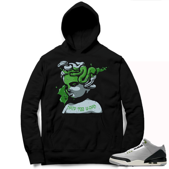 Match Chlorophyll 3s | Drip Too Hard | Black Hoodie