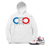 Jordan 4 WHAT THE Hoodies White - CEO Society