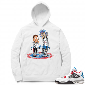 Jordan 4 WHAT THE Hoodies White - Get Schwifty