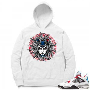 Jordan 4 WHAT THE Hoodies White - Medusa