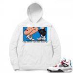 Jordan 4 WHAT THE Hoodies White - No 350's