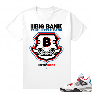 WHAT THE 4s shirt White - Big Bank V2