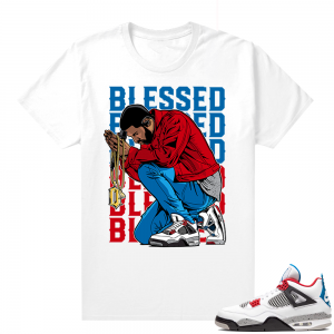 WHAT THE 4s shirt White - BLESSED